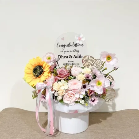 Bloom Box Akrilik Ucapan Wedding Marunda